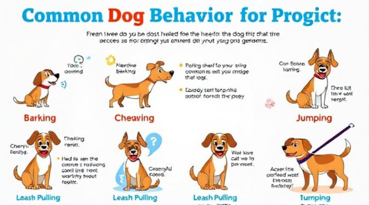 Infographic showing common dog behavior issues
