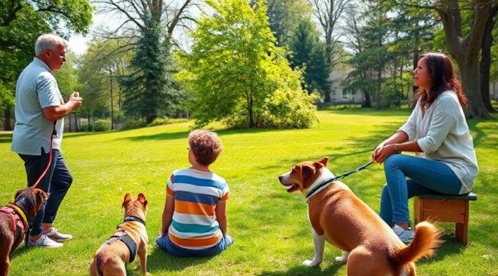 Affordable group dog training session in local park