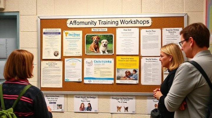 Local community center offering affordable puppy training workshops
