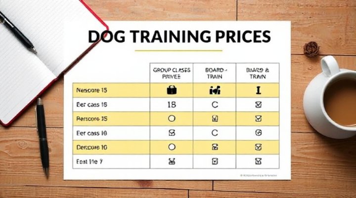 Infographic comparing different dog training prices and options