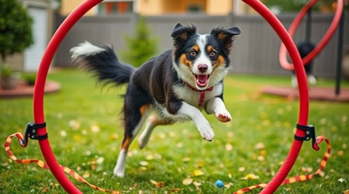 Border collie performing impressive tricks after completing online training