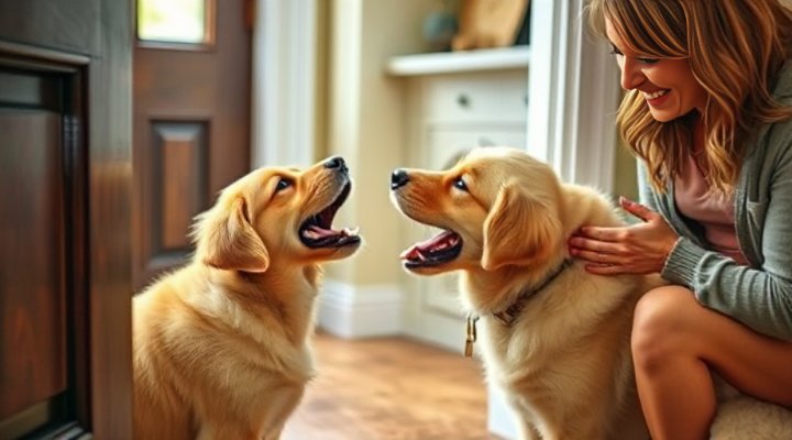 Dog barking excessively at a visitor