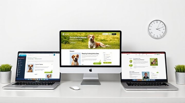 Side-by-side comparison of popular online dog training course interfaces