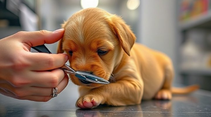 Safe puppy nail trimming