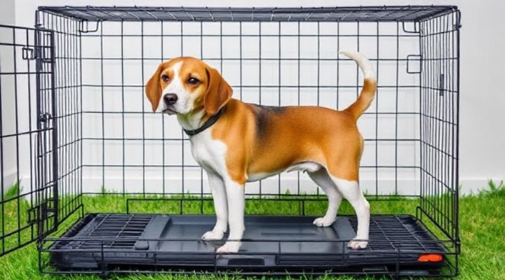 Correctly sized crate for an adult beagle
