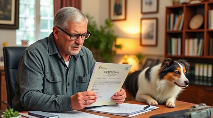 A professional reviewing a certified dog trainer