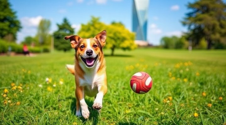 Dog enjoying playtime after successful behavioral therapy
