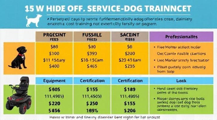 Infographic showing the breakdown of service dog training costs