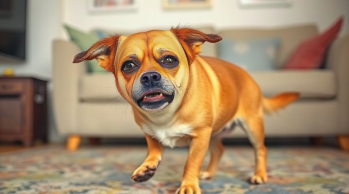 Dog displaying anxious behavior like pacing and panting