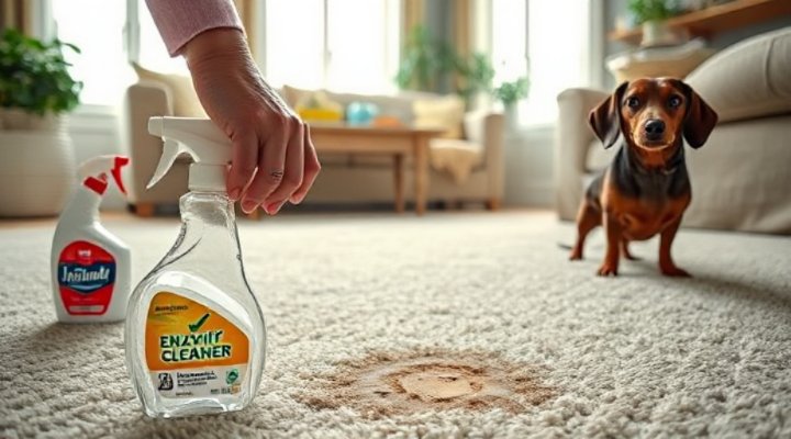 Using enzymatic cleaner to remove dog urine smell from carpet