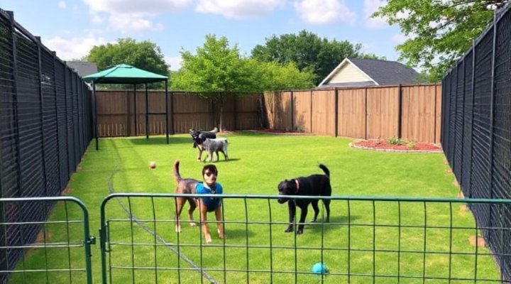 Secluded outdoor area for reactive dogs to play safely