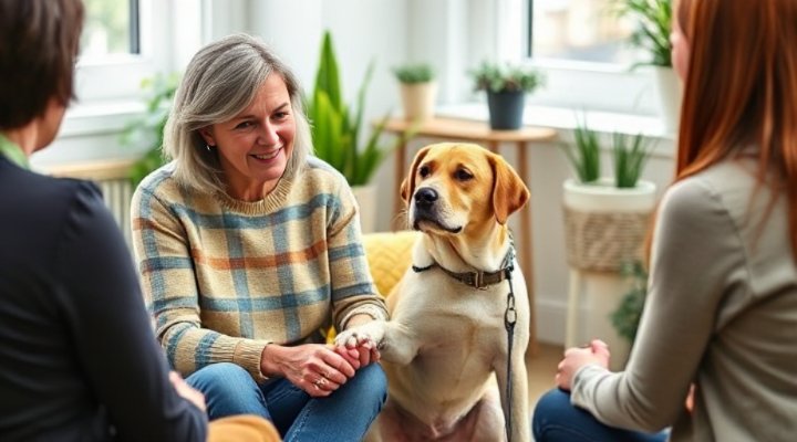 Dog and owner participating in a behavior therapy session