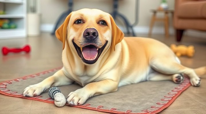 Dog showing improvement after behavior therapy
