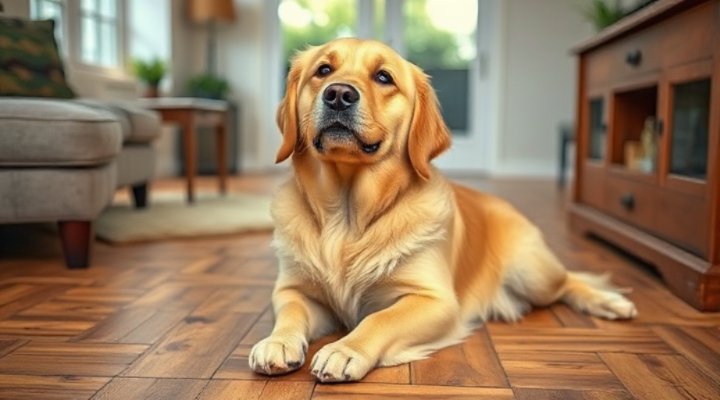 A well-behaved dog sitting calmly instead of jumping