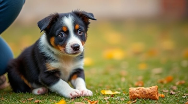 Puppy responding to