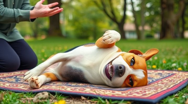Dog performing