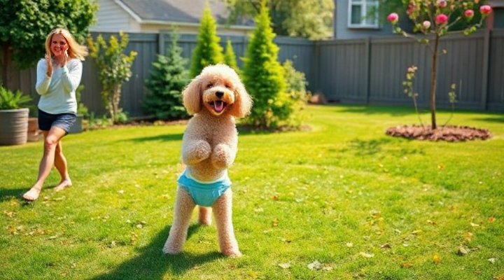 Dog spinning in a circle on command