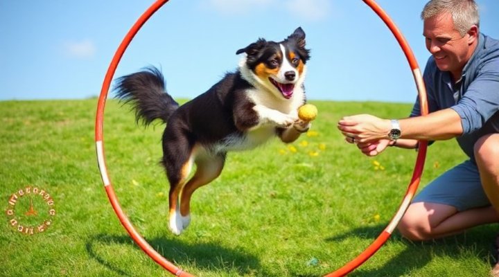 Border collie performing a trick to earn a treat
