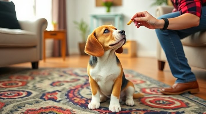 A small dog learning the