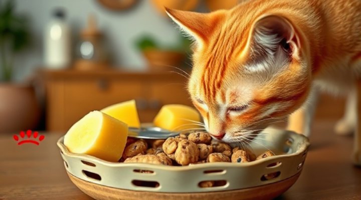 Royal Canin cat food ingredients displayed in a bowl