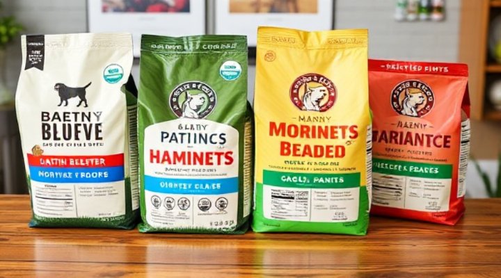 Comparison of different healthy dog food brands