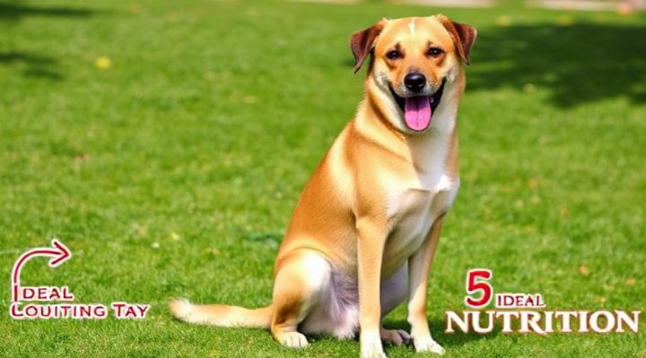 A healthy dog with shiny coat as result of good nutrition