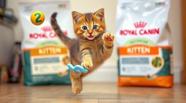 A playful kitten full of energy thanks to Royal Canin kitten food