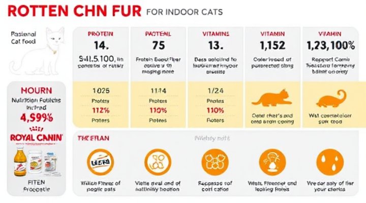 Nutritional chart for Royal Canin cat food