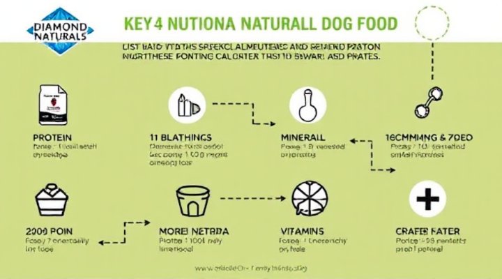 Infographic showing the nutritional benefits of Diamond Naturals dog food