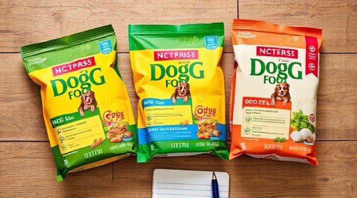 Side-by-side comparison of different fresh dog food packages
