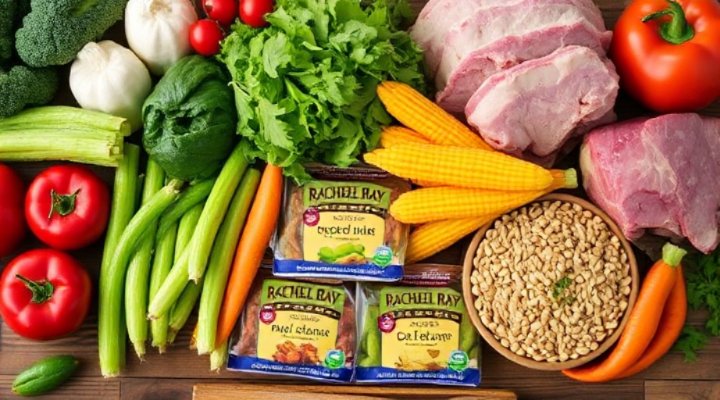 Close-up of natural ingredients used in Rachael Ray Dog Food
