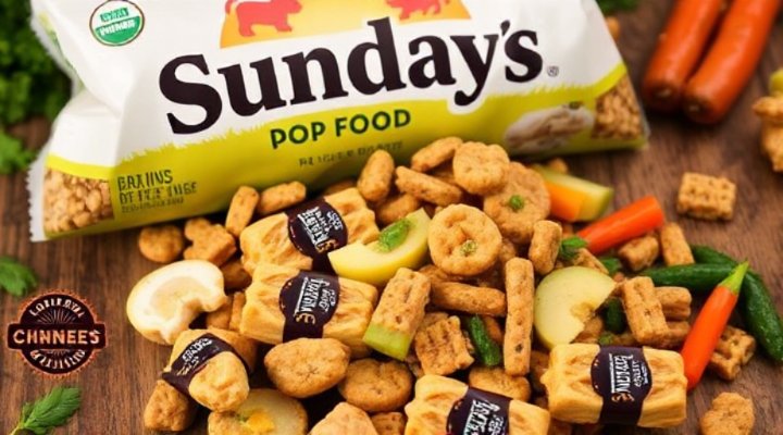 Close-up of Sundays Dog Food for Puppies showing high-quality ingredients