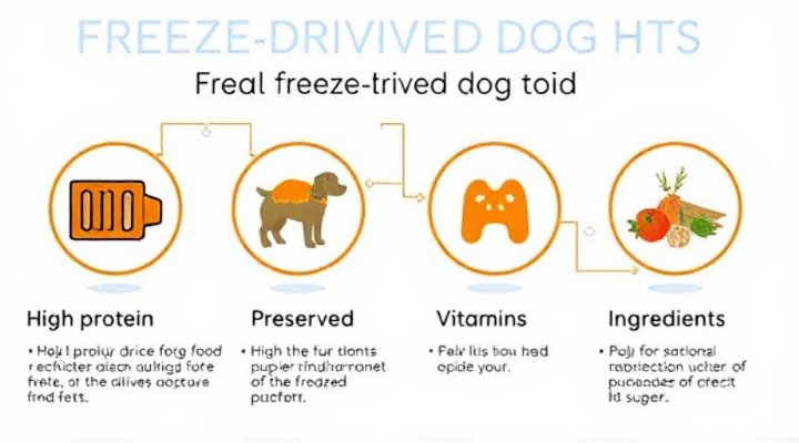 Infographic showing the nutritional benefits of freeze-dried dog food