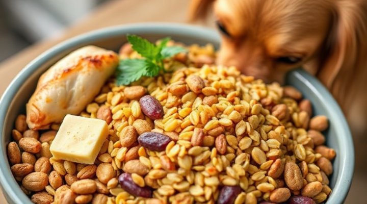 Nutro dog food ingredients displayed in a bowl