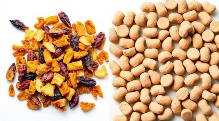 Comparison of freeze-dried and traditional dog food
