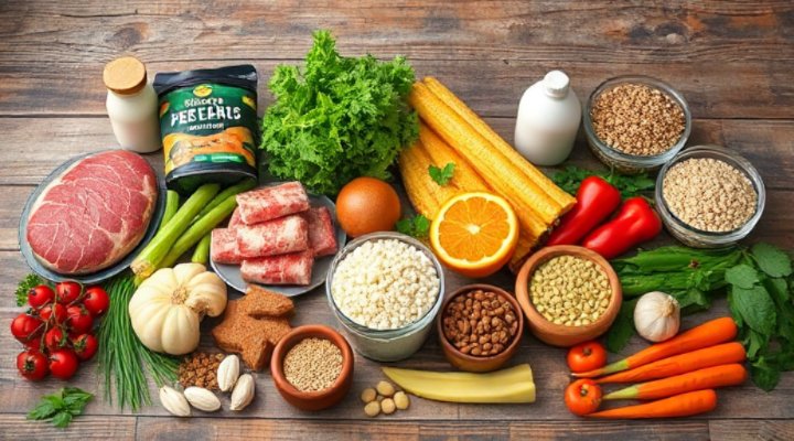 Fresh ingredients used in high-quality puppy food