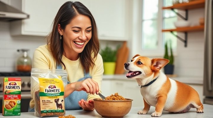 A loving pet owner preparing Farmer