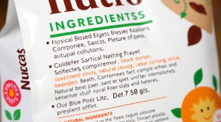 Nutro dog food packaging with ingredient list