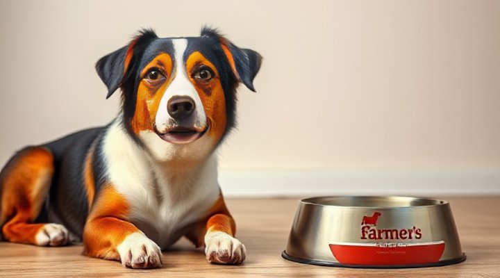A healthy dog showing the benefits of Farmer