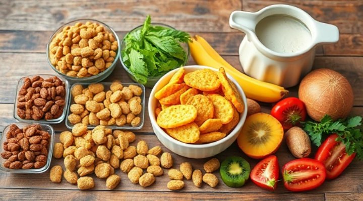 Different types of puppy food displayed side by side