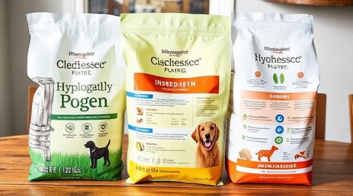 Side-by-side comparison of top hypoallergenic dog food brands