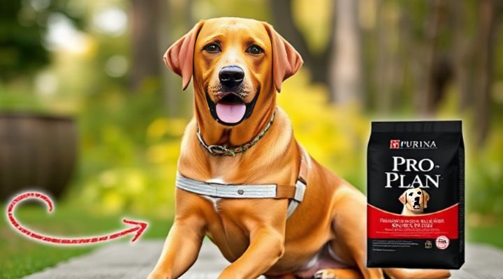 Dog with healthy coat thanks to Purina Pro Plan