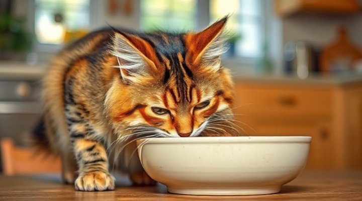 A happy cat enjoying the best cat food
