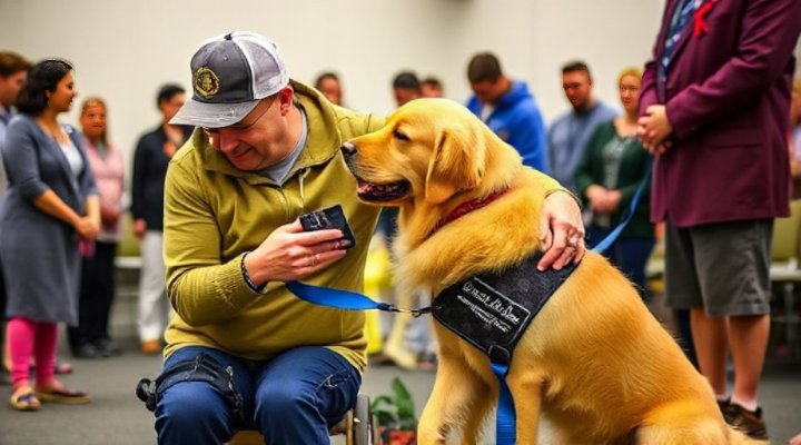 A heartwarming service dog graduation ceremony