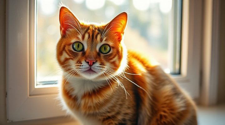 Cat showing benefits of raw diet