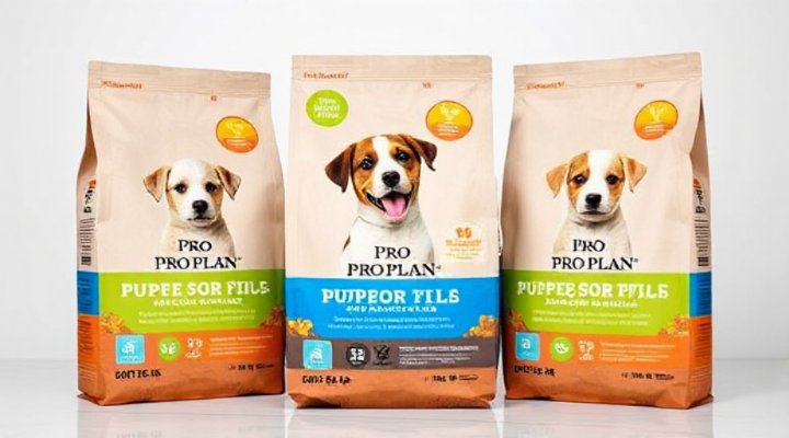Pro Plan dog food packaging for puppies