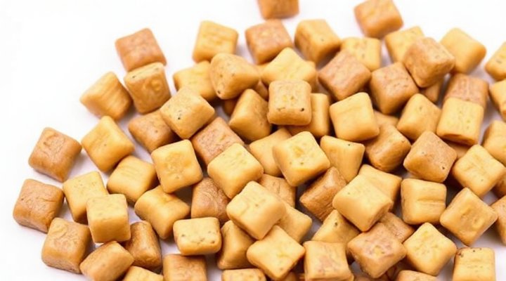Close-up of Pro Plan dog food ingredients for puppies