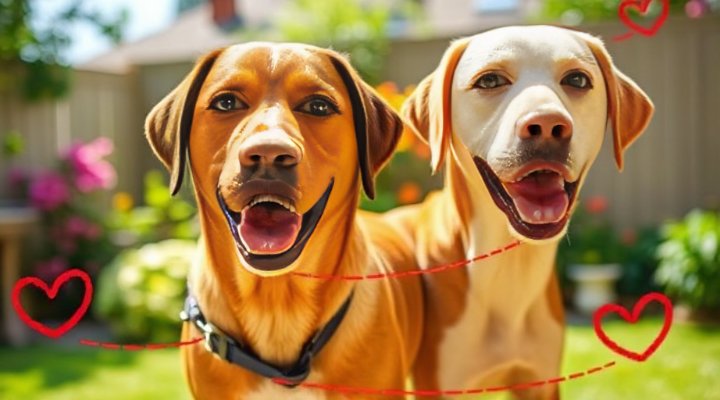 A healthy dog with a shiny coat, ideal weight, and bright eyes