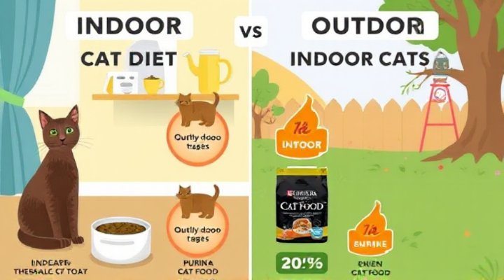 Indoor vs outdoor cat dietary needs