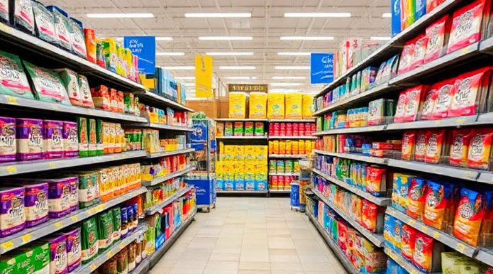 Purina One Cat Food packaging on a shelf